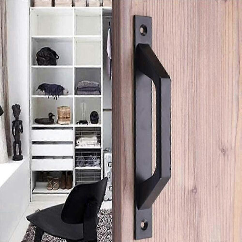 (As show, One size) 2pcs Carbon Steel Sliding Door Handle Barn Door Pull Handle 2