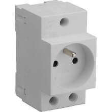 (As show, One size) French standard electrical cabinet circuit breaker modular board power socket 16A regulation distribution box French rail socket
