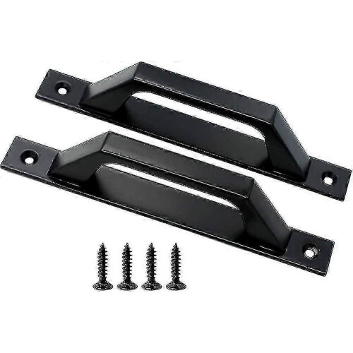 (As show, One size) 2pcs Carbon Steel Sliding Door Handle Barn Door Pull Handle