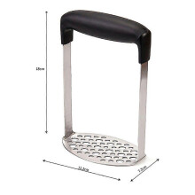 (As show, One size) Potato Masher, Stainless Steel Potato Ricer Non-Slip Handle Kitchen Appliance for Baby Food Broad and Ergonomic Horizontal