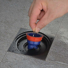 (As show, One size) Backflow-Proof Shower Floor Drain Plug - Smell-Proof Quick Drain Valve 3.5*5.3cm