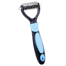(As show, One size) Undercoat Rake, Pet Grooming Tool - Safe Dematting Comb For Easy Mats & Tangles Removing- Grooming Rake For Cats & Dogs-Blue