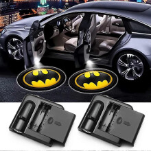 (As show, One size) 2pcs for Batman Car Door Lights Logo Projector Led Wireless Car Door Shadow Lights Welcome Courtesy Lights for All car Models, Clear