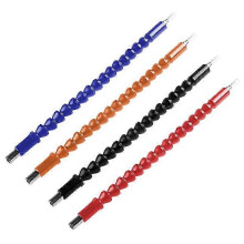(As show, One size) Universal 1/4'' 295mm Flexible Shaft Hex Driver Extension for Power Drills (Four Colors Set of Four)
