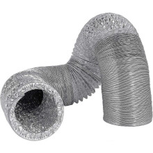 (As show, One size) Double Aluminum Flexible Drain Hose - 150mm for Bathroom Kitchen Dryer 2m Length (Silver)