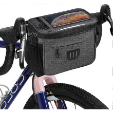 (As show, One size) Bike basket front bag waterproof bike basket bag with touchscreen front bike bag and detachable shoulder strap for all cell phones