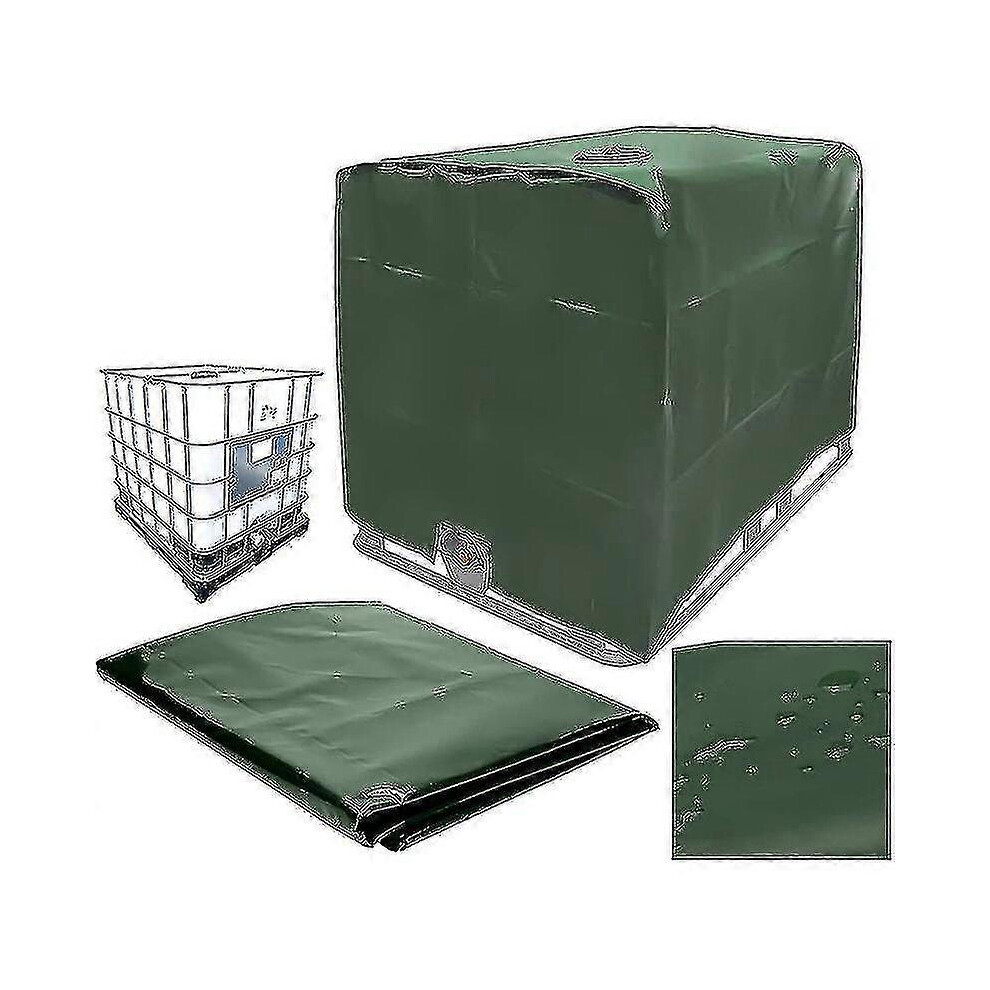 (As Show, One Size) Water Tank Cover, Ibc Tank Cover For 1000L Tank, Water Tank Container Protective Cover, Dustproof Anti-Uv Rainproof, 120X100x116cm 4121614170647