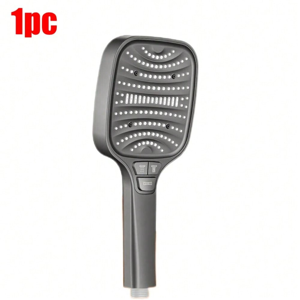 (Gray 1pc) 8 Modes Turbo Pressurized Shower Head 12cm Large Panel Water Saving Showerheads Explosion-proof Thickened ABS Filter Shower Hea-image-OPC-PHMFYXZ-NEW