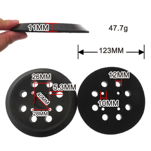 125mm Replacement Disc Sanding Base Backing Pad 8-Hole Orbital Sander For Ryobi Hot 1