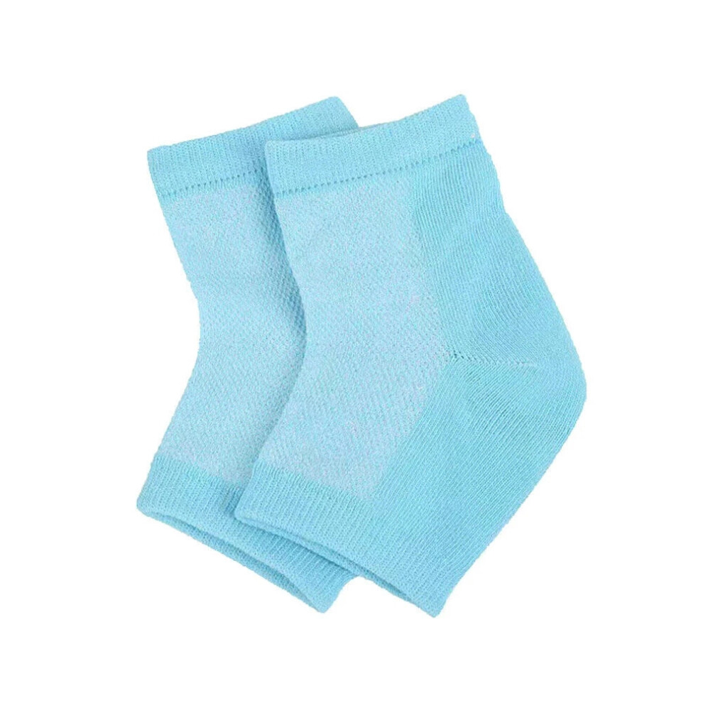 (Blue) 2PCS Silicone Gel Heel Socks Cracked Foot Skin Care Protector Sleeve Pain Relief-image-OPC-PHMFZXJ-NEW