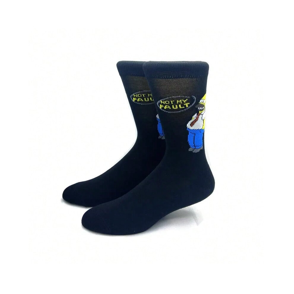 (JS-62, Size 36-45) New 1 Pair The Simpsons Harajuku Women Men Socks Cartoon Personality Skateboard Socks Anime Middle Tube Cotton Unisex Socks-image-OPC-PHMG668-NEW