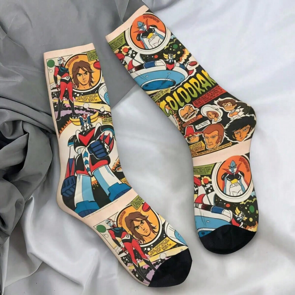 (1, One Size) Goldorak UFO Robot Grendizer Socks Spring Stockings Fashion Adults Men Breathable Socks Design Climbing Anti-Slip Socks-image-OPC-PHMG6DG-NEW