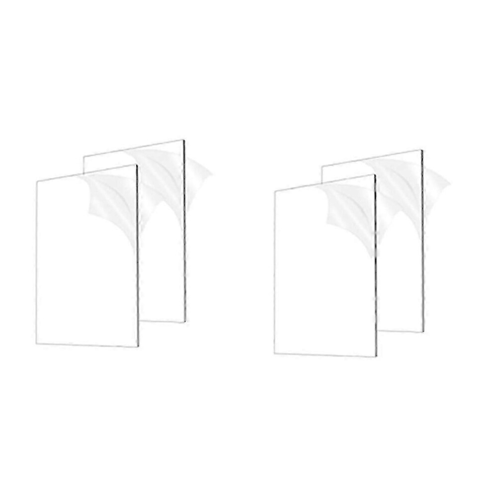 (As Show, One Size) 4Pcs 1/8In Thick (3Mm) Acrylic Sheets, Clear Cast Plexiglass 8X12in For Signs Diy Display Projects 4632480845756