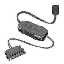 (As show, One size) Coolmoon Ar-1 Argb Controller Lengthen Cable Wide Compatibility 3 Pin To Sata Pin Power Supply Black Mini Rgb Controller For Case Fan Kaesi