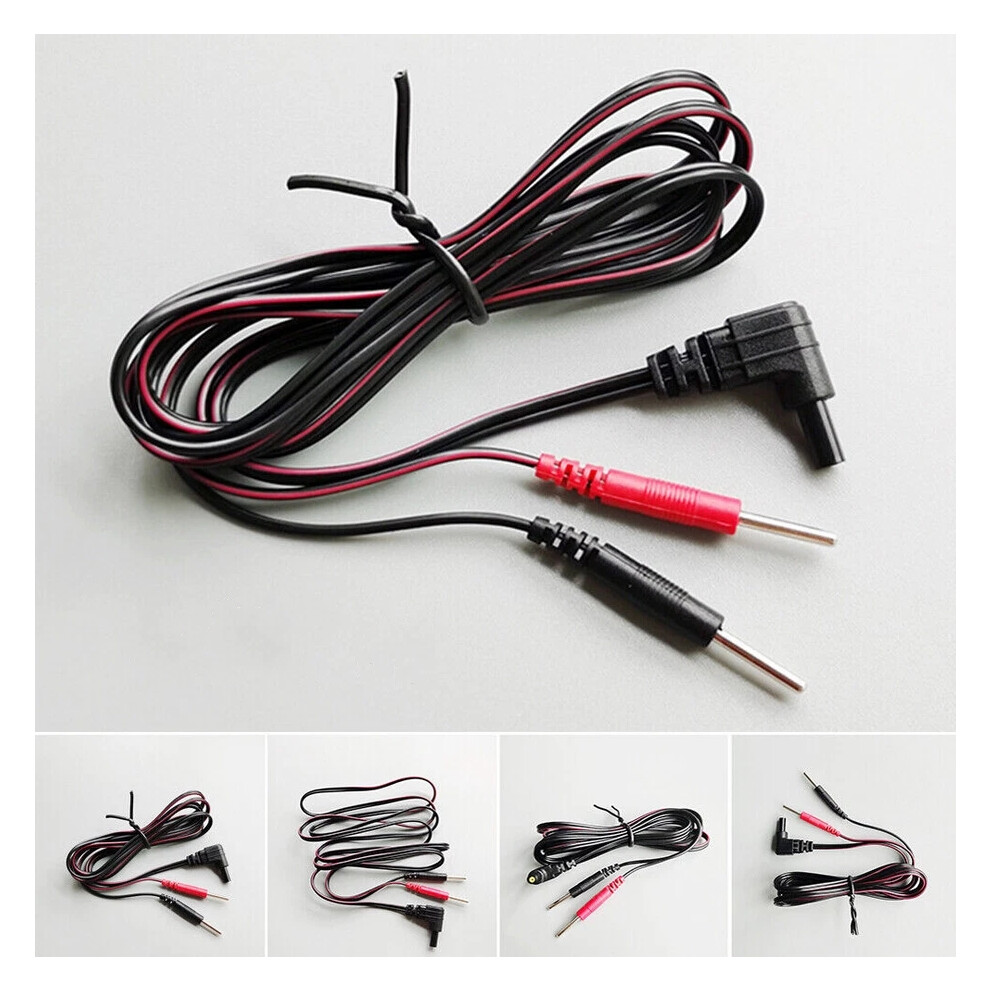 2 Set Electrode Wire Leads Cables Replacement For Tens Machine Fit for 2.0mm Pin-image-OPC-PHMG7RK-NEW