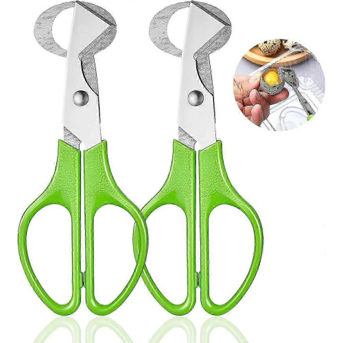 (As show, One size) Stainless Steel Quail Egg Scissors (2pcs) - Kitchen Tool for Quail Eggs