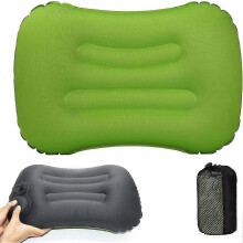 (As show, One size) Camping Pillow Inflatable Ultralight - Pillow Camping Beach Pillow Inflatable Outdoor Pillow Light (Natural Green)
