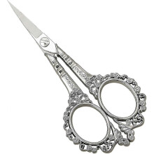 (As show, One size) Vintage Stainless Steel Scissors (12 cm) - Small Fabric Craft Scissors Antique Style