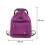 (Purple, One size) Drawstring Backpack With Shoe Pocket Water Resistant Nylon 4