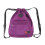(Purple, One size) Drawstring Backpack With Shoe Pocket Water Resistant Nylon 2