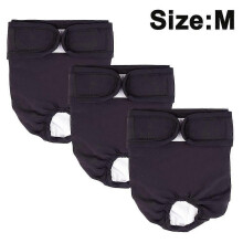 (As show, One size) Pack Of 3 Reusable Washable Dog Diapers, Highly Absorbent Dog Physiological Pants Sanitary Diaper Pet Harassment Prevention Physiological Pants