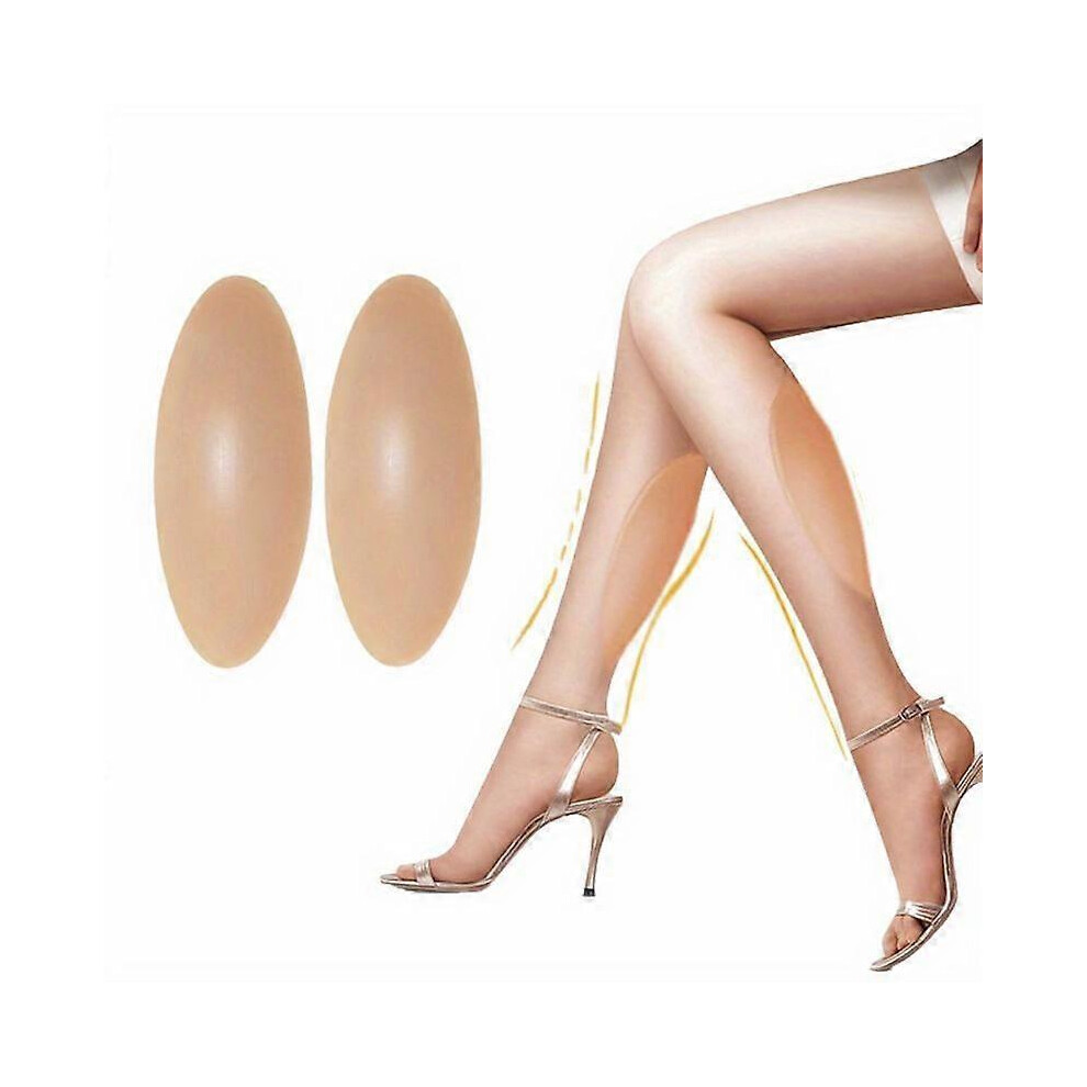 (As show, One size) 1set Adhesive Pad Anti Allergic Soft Silicone Calf Corrector, Skin Friendly, For Crooked Or Thin Skinny Legs
