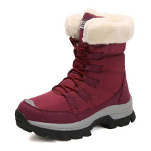 (EUR 38, black) Winter High-top Cotton Shoes Outdoor Ladies Snow Boots Thickened Plus Velvet Women Cotton Shoes