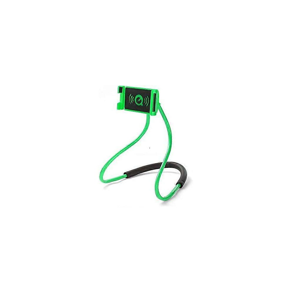 (As Show, One Size) Leisure Desktop Mobile Phone Holder Tablet Lazy General Hanging Neck Type Hanging Bracket (Green) Green 4632026625941