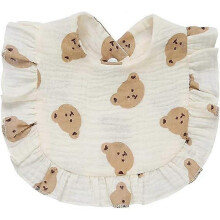 (As show, One size) 4 PACK Solid Muslin Baby Drool Bibs Set for Unisex Boys Girls Cotton Adjustable Teething Feeding Drooling Bibs