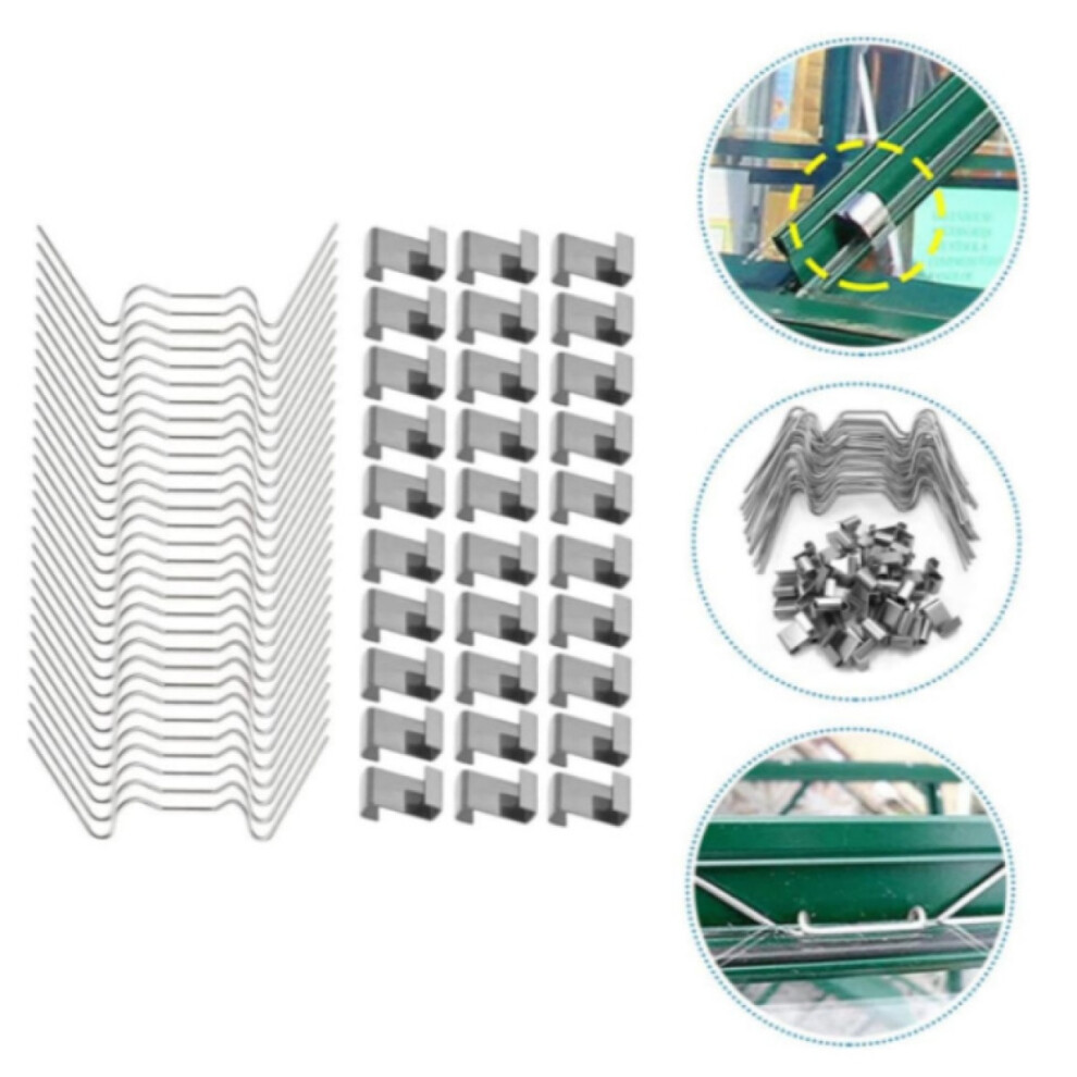 50 Pcs W And 50 Pcs Z Stainless Steel Glazing Clips, W Z Type Greenhouse Clip, For Greenhouse 9122581666046