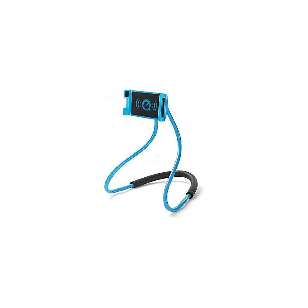 (As Show, One Size) Leisure Desktop Mobile Phone Holder Tablet Lazy General Hanging Neck Type Hanging Bracket (Blue) Blue 4631153663062