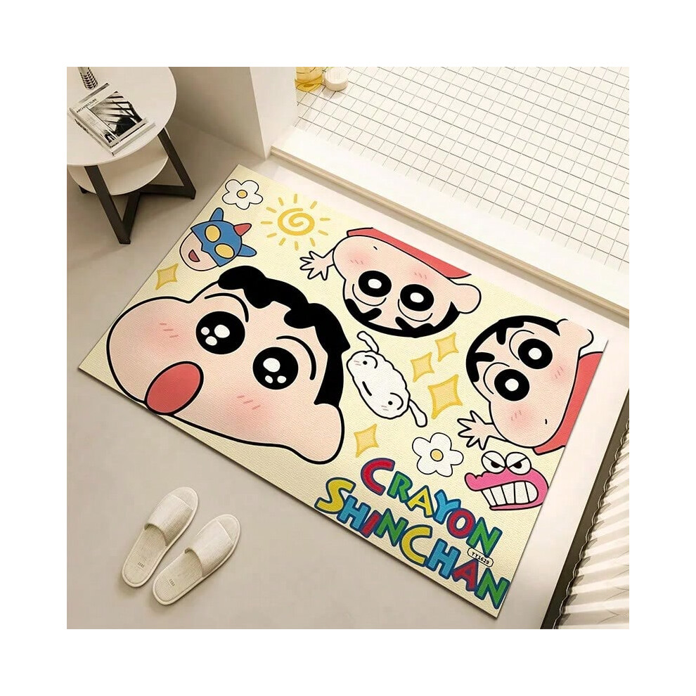(5, 50x80CM) MINISO Cartoon Dopamine Crayon Shin-Chan Floor Mat Diatomaceous Earth Style Floor Mat Bathroom Mat Bathroom Absorbent Foot Mat-image-OPC-PHMGMJV-NEW