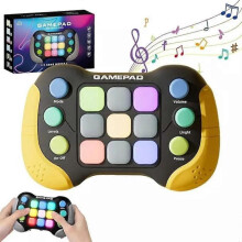 (Yellow with black background) Fast Press Push Game Fidget Toys, Upgrade Flashing Handheld Light Up Fidget Toys