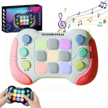 (red) Fast Press Push Game Fidget Toys, Upgrade Flashing Handheld Light Up Fidget Toys