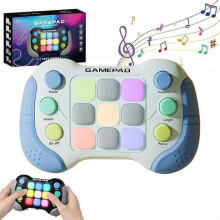 (blue) Fast Press Push Game Fidget Toys, Upgrade Flashing Handheld Light Up Fidget Toys