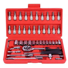 (red) Cordless Electric Slim Ratchet Set,Vessel Electric Ratchet 3/8 Drive