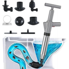 (grey) Toilet Pipe Dredger One-shot Pneumatic Floor Drain Sewer Connection