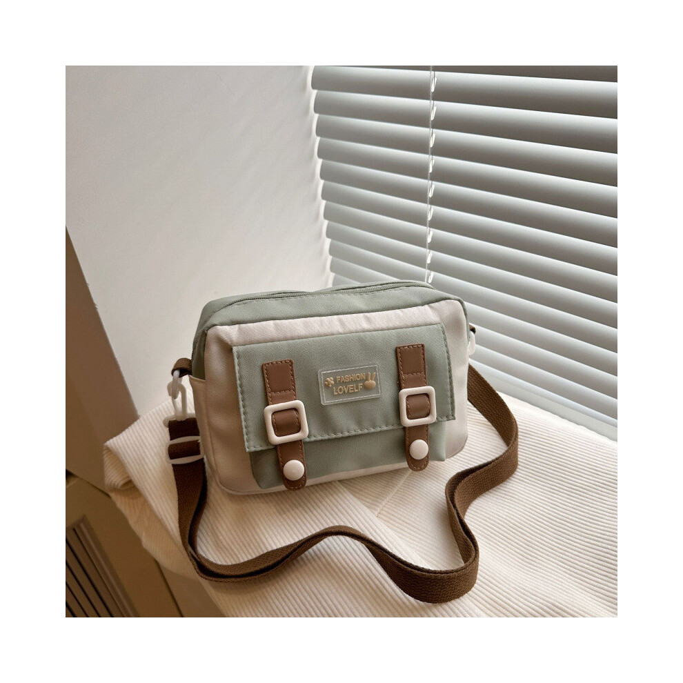 (Green)Sac à bandoulière femme style coréen minimaliste extérieur mignon sac en toile bandoulière
