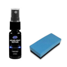 (20ml with sponge wipe) Car Headlight Polishing Agent Scratch Remover Repair Fluid Polish Tool Kit