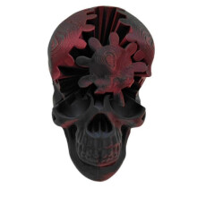 (Black and Red) Gear Skull Ball,GearSphere -The Steampunk Whirling Wonder Fidget,3D Skull