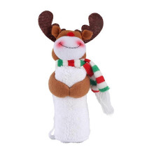 (deer) 1pc Soft Cotton Towels Merry Christmas Santa Claus Hand Towels Absorbent Hand