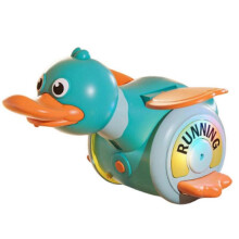 (green) Crawling Duck Dog Toys, Interactive Dancing Duck Toys with Music Sounds & Lights