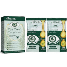 (2pcs) Tea Tree Eyelid Wipes Soothing Relief for Irritated Eyes 20 Individually Sealed,1-3pcs
