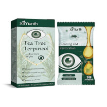 (1pcs) Tea Tree Eyelid Wipes Soothing Relief for Irritated Eyes 20 Individually Sealed,1-3pcs