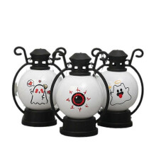 (Broom Ghost) Halloween Pumpkin Festival Decoration Props LED Electronic Candle Light Party