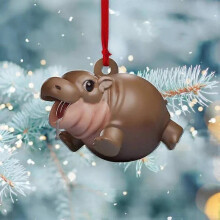 (a) Moo Deng Home Furnishing Decoration Charm,Moo Deng Hippo,Moo Deng Toy