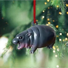 (Flat Hippopotamus) Moo Deng Home Furnishing Decoration Charm,Moo Deng Hippo,Moo Deng Toy