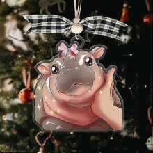 (c) Moo Deng Home Furnishing Decoration Charm,Moo Deng Hippo,Moo Deng Toy