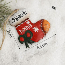 (Boots) Christmas Tree Decorations Small Pendants Socks Gift Bag Pendant Christmas Gifts