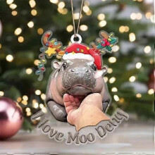 (d) Moo Deng Home Furnishing Decoration Charm,Moo Deng Hippo,Moo Deng Toy